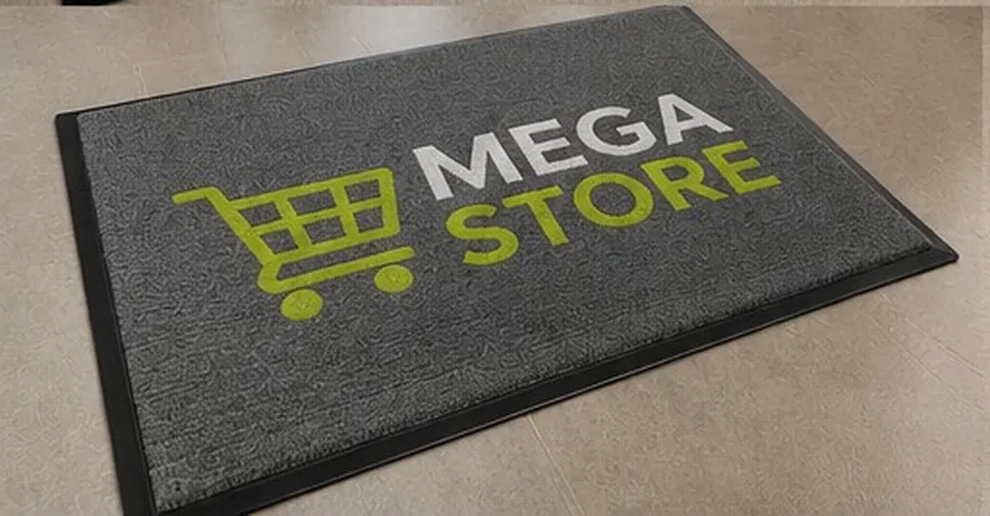 Tapete personalizado con logo de Mega Store